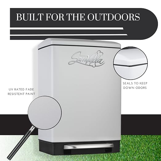 Dog Poop Trash can Outside 12L, for Medium & Large Breed Dogs, Medium Outdoor Trash can