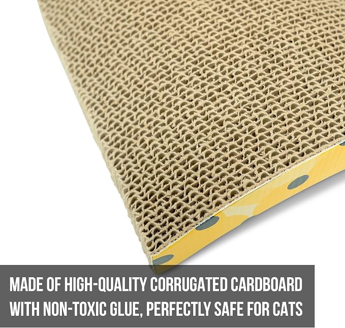 Our Pets OurPets The Wave Curved Catnip Cat Scratcher (Cat Toys for Indoor Cats, Catnip Toys, Cat Gifts & Cat Toys Interactive) [Includes Cosmic Catnip- North-American Grown Catnip]