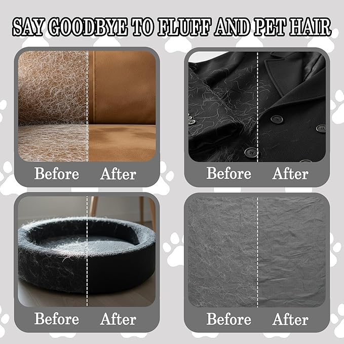 Yummy Love Pet Hair Removal Glove for Dogs & Cats, Reusable Electrostatic Glove for Clothes, Couch,Carpets, Car Seat, Individually Wrapped 1 Pack Black, S