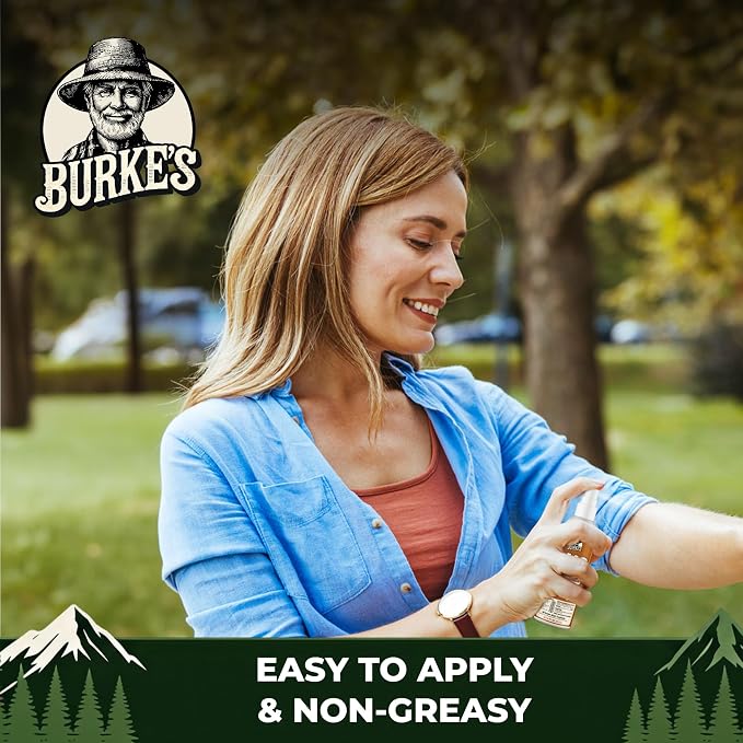 Burke’s Bug Repellent Spray (6oz) | Outdoor Protection, DEET-Free Formula, Repels Common Insects, For Camping & Hiking, Made in USA