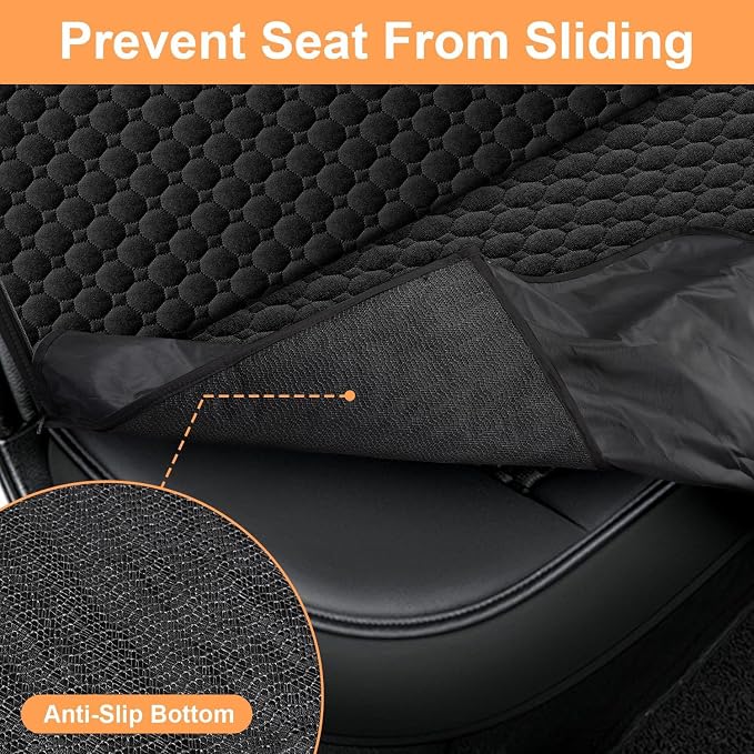 Mancro Dog Car Seat Cover for Back Seat, 2026 Upgraded 600D Heavy Duty Waterproof & Scratch-Resistant Dog Hammock for Car, Back Seat Pet Cover for Dogs with Sedan, and SUVs, Standard, Paw Prints