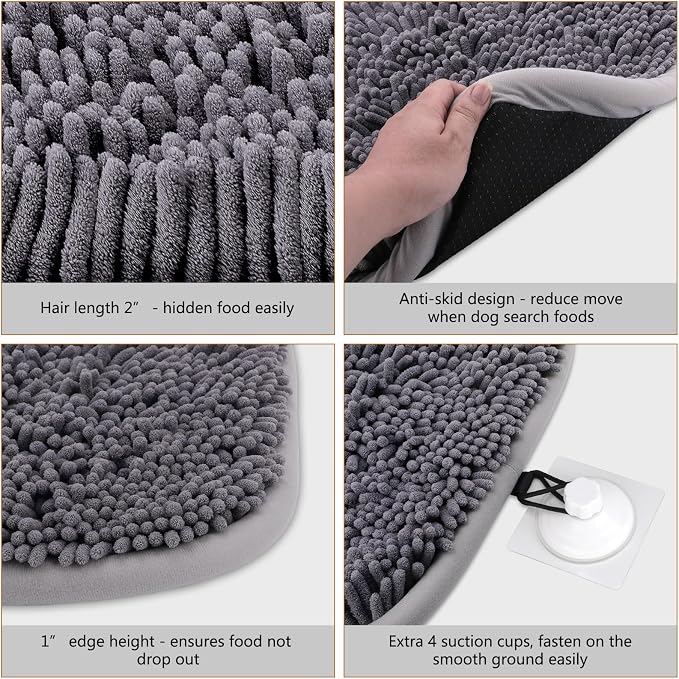 Rundik Snuffle Mat for Dogs, 20'' x 28'' Dog Sniffing Interactive Feeding Game Boredom, Puzzle Toys Encourages Natural Foraging Skills and Stress Relief Small/Medium/Large Dogs(20'' x 28'')