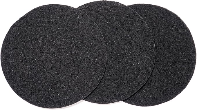 PAWZIDEA 3-Pack Replacement Activated Carbon Filter for PAWZIDEA Outdoor Ready 3.1 Gallon Dog Poop Trash Can Brown/Black/Gray, 7.8" Round, 1/5" Thick Deodorizing Carbon Filters, EFFECTIVE ODOR CONTROL