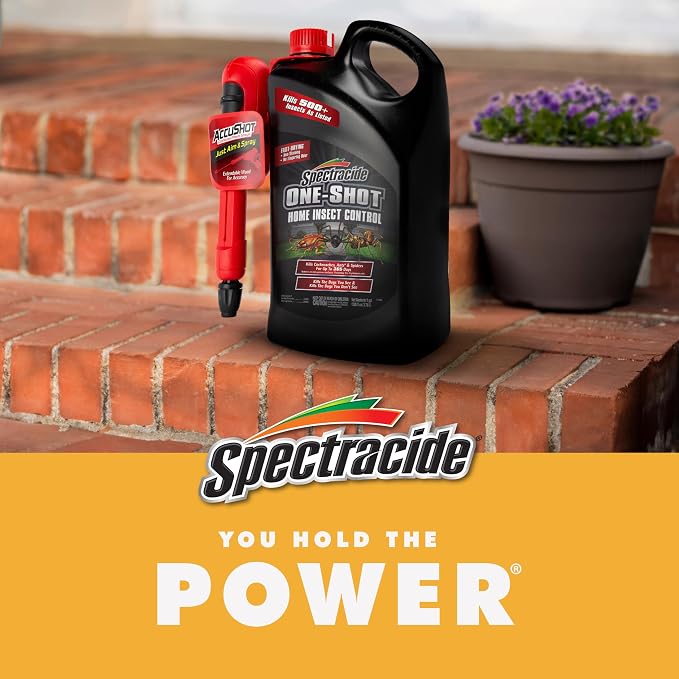 Spectracide One-Shot Home Insect Control, 1 Gallon, Insecticide with AccuShot Sprayer Fast-Drying Formula for Residential Use to Kill 500+ Listed Insects by Contact