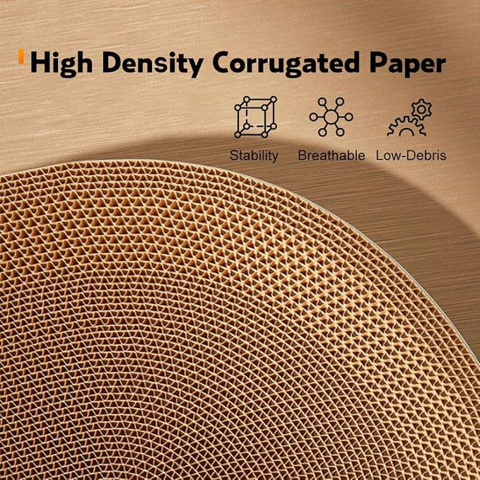 Extra Large Cat Scratcher Bed, 19.7" L x 13.8" W x 3.5" H Anti-Tip XL XXL Cat Scratch Cardboard, Scratching Board Pad for Indoor Cats Kitty Kittens, Scratch Lounge House Couch, Furniture Protector