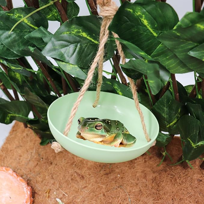Frog Swing Toys, Gecko Swing Toys, Plastic Reptile Amphibian Climbing Toys, Tank Aquarium Terrarium Decoration Accessories, Suitable for Frog Gecko Lizard Chameleon Hermit Crab Hamsters Rats