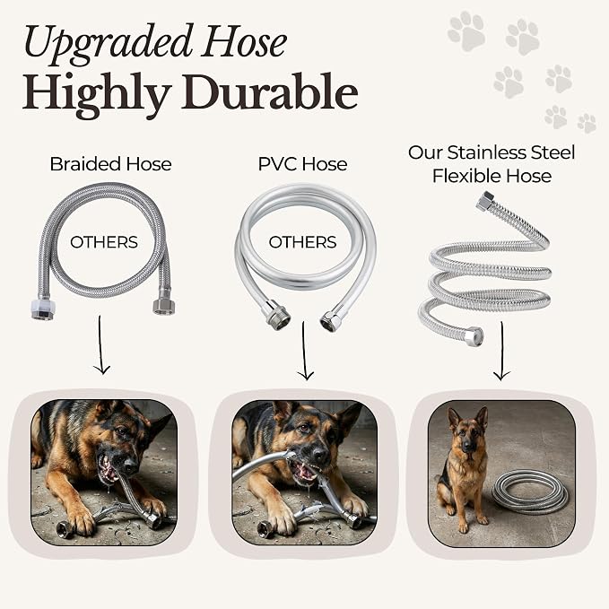 Automatic Pet Water Dispenser - 304 Stainless Steel Auto-Fill Water Bowl for Dogs - Poultry & Livestock - Float Water Level Control - 3/4" GHT Faucet Compatible - Wall Mount/Ground Usage