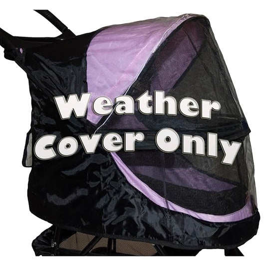 Pet Gear No-Zip Happy Trails Pet Stroller for Cats/Dogs, Zipperless Entry, Onyx Weather Cover ONLY