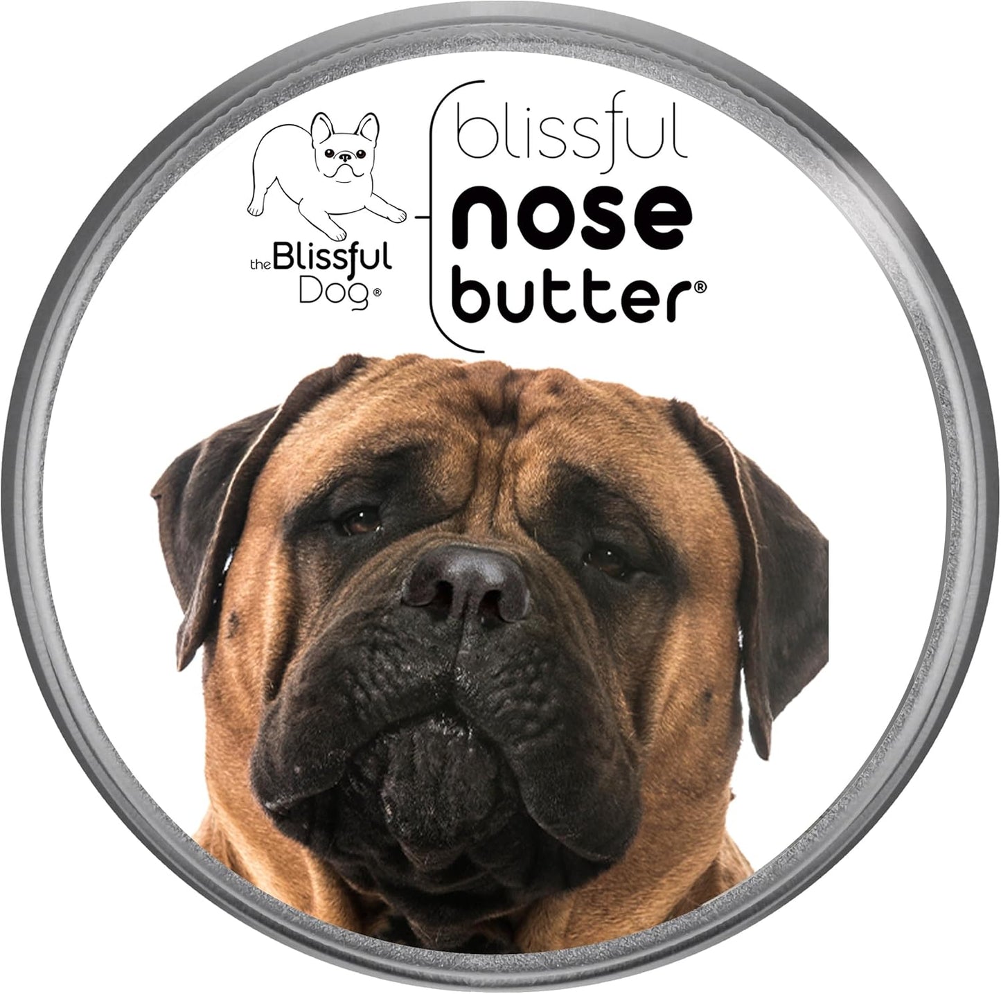 The Blissful Dog Bullmastiff Nose Butter for Dry, Cracked Skin, Lick-Safe Dog Nose Balm with Moisturizing Shea Butter, Almond, Olive, and Essential Oils, Pet Supplies, Uncented, 8 oz.