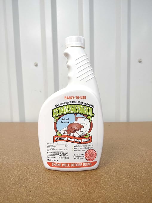 Bed Bug Spray & Killer – 24oz (2 Pack) | Fast-Acting Treatment Kills Bed Bugs, Eggs & Larvae on Contact | Natural Formula | Family & Pet Safe by Bed Bug Patrol
