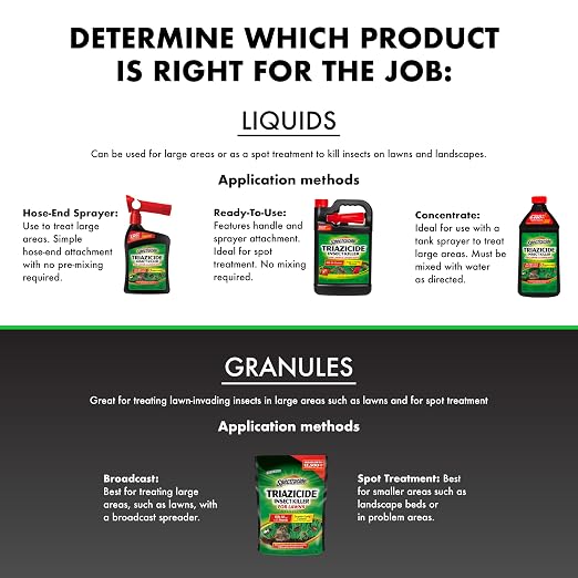 Spectracide Triazicide Insect Killer For Lawns & Landscapes Concentrate (Ready-To-Spray), Protects Lawns, Vegetables, Fruit & Nut Trees, Roses, Flowers & Shrubs, 32 fl Ounce