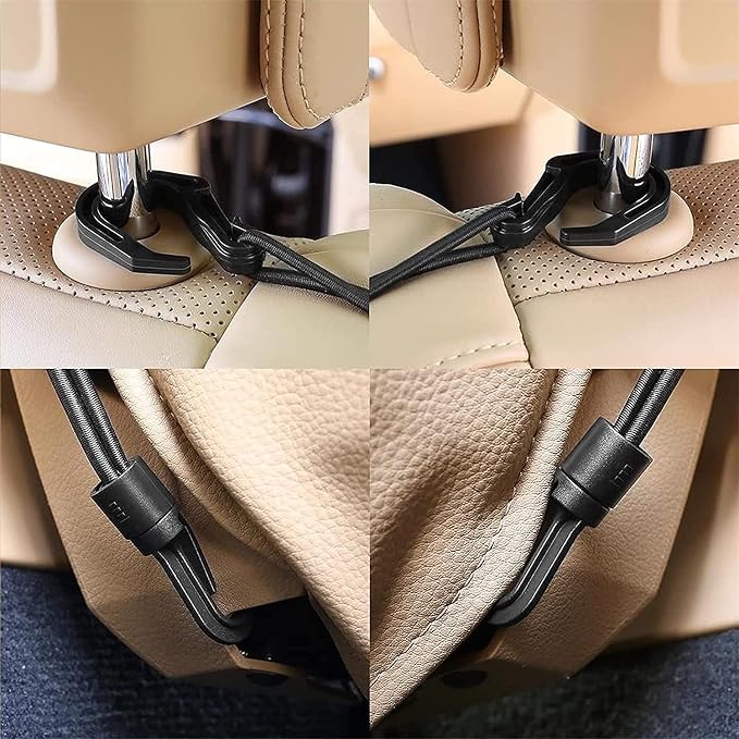3-Layer Stretch Car Mesh Organizer, Car Seat Net, Dog Net for Barrier | 3-Layer Stretch Car Back Seat Mesh Organizer, Seat Back Net Bag, Dog Car Net Barrier, Kid Backseat Barrier, Storage Net Pouch