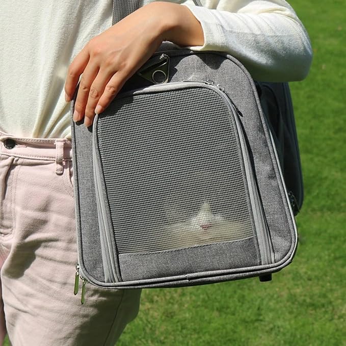 Airline Approved Cat Carriers Dog Carriers Soft-Sided Pet Travel Breathable | Large Size,Airline Approved,For Puppies/Kittens/Rabbits, 5-Sided Breathable Mesh, Self-Locking Zippers, For Cats and Dogs