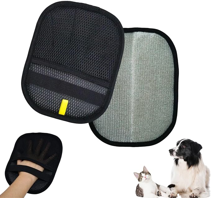Pet Hair Removal Glove for Cats & Dogs - Upgraded Five-Finger Electrostatic Reusable Magic Brush, Machine Washable for Clothing, Couch, Carpet & Furniture