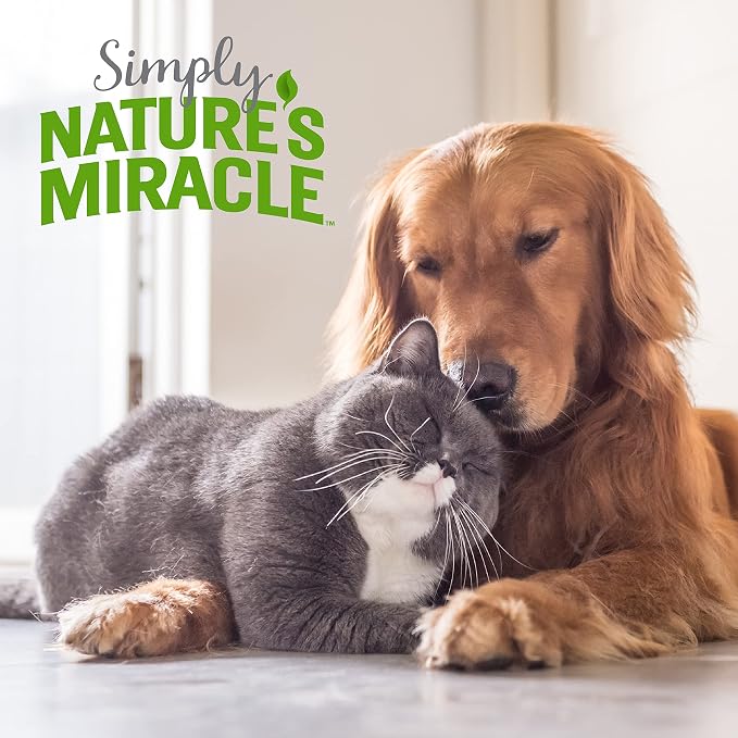 Nature's Miracle Simply Pet Stain and Odor Remover, 32 Ounce, Made with 86% Plant-Derived Surfactants