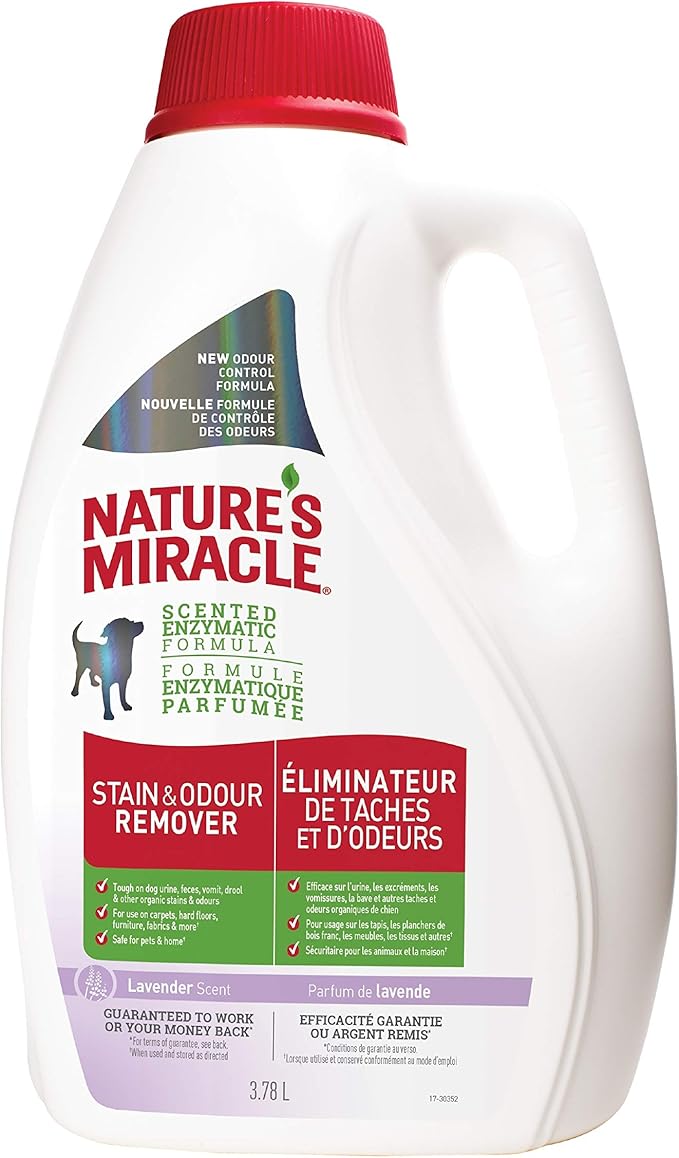 Nature's Miracle Stain and Odor Remover, Lavender Scent, 128 Fl Oz