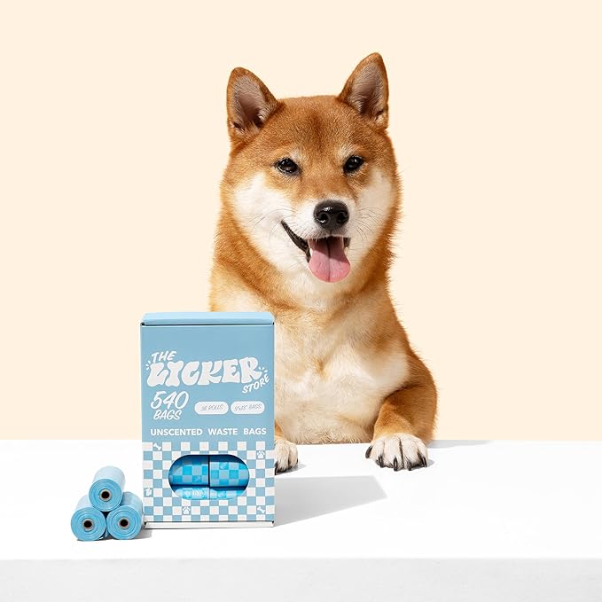 The Licker Store 13 in. x 9 in. Extra Thick Leak Proof Unscented Dog Poop Bags, Blue (540 Count, 36-Rolls)