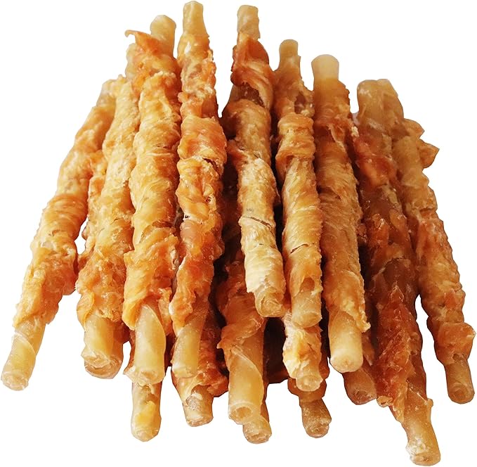Pawant Chicken Wrapped Rawhides for Dogs Treats Puppy Training Snacks Sticks Dog Rawhide Chews All Natural Dog Treats 1lb