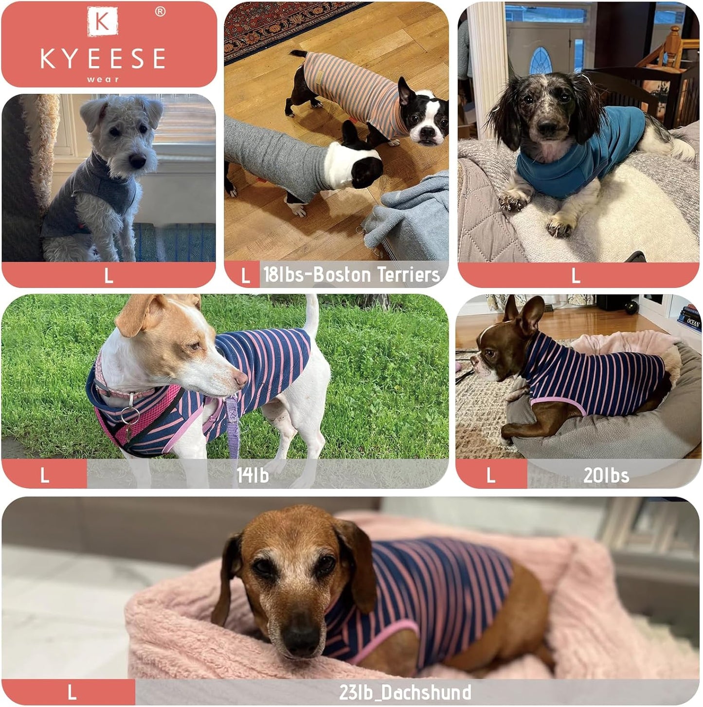 KYEESE 2Pack Dog Sweater Stretchy Dogs Clothes Soft Dachshund Clothes Warm Pets Coats Dog Sweaters for Small Dogs Male Turtleneck Small Pets Sweaters Pullover Pet Sweatshirt