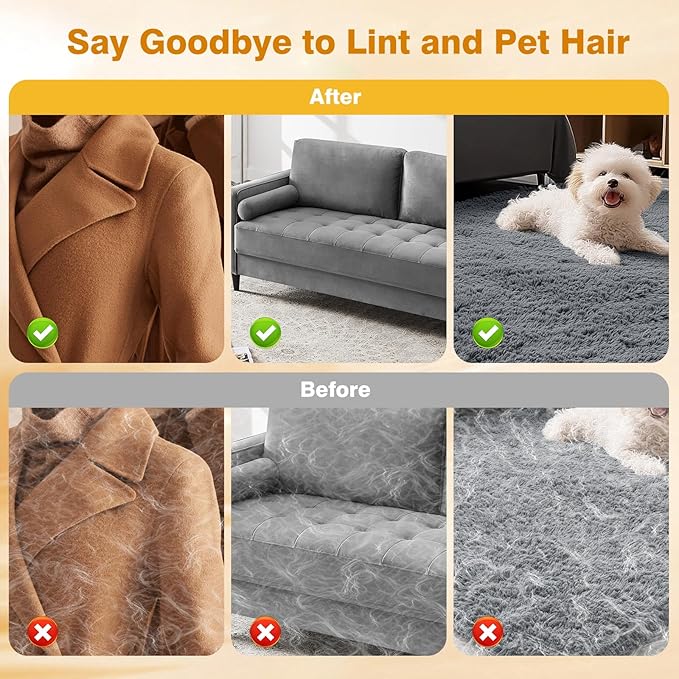 XSDLSSLY Pet Hair Removal Gloves for Cats and Dogs. The Latest Reusable electrostatic pet Hair Removal Gloves.Pet Hair Removal Tool Suitable for Sofas, Bed Sheets, Clothing, and car Seats（2Pcs ）
