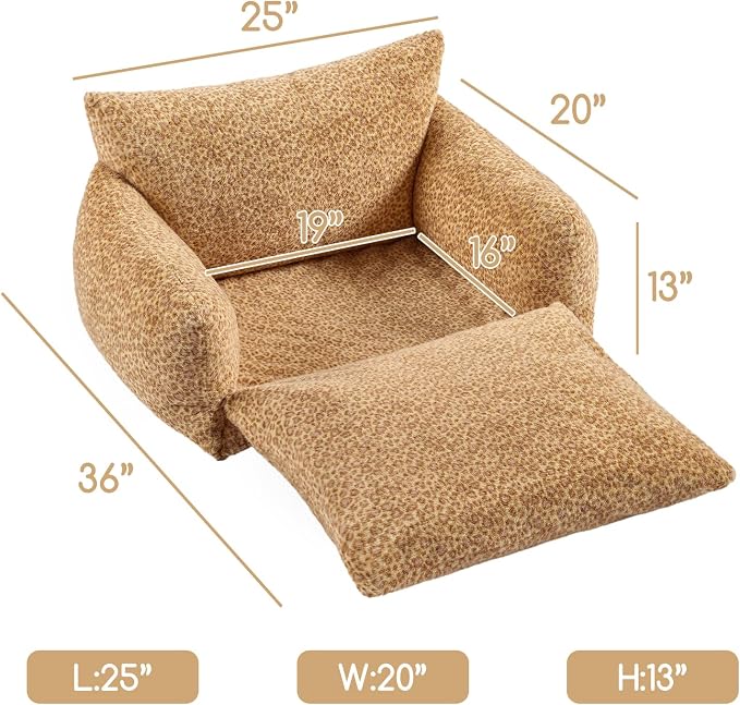 Hollypet Cat Bed Small Dog Orthopedic Couch Beds for Pets up to 20 lbs | Fluffy Multifunctional Double-Layer Warming Kitten Pet Couch Orthopedic Beds with Machine Washable Cover and Non-Slip Bottom