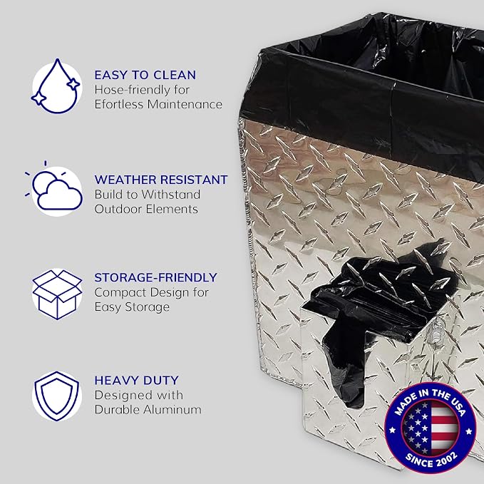 ActiveDogs Dog Waste Container, Heavy Duty 5 Gallon Disposal Pail | Dog Poop Trash Can Outside With A Durable 5 Gallon Dog Waste Container For Clean, Convenient Pet Waste Disposal