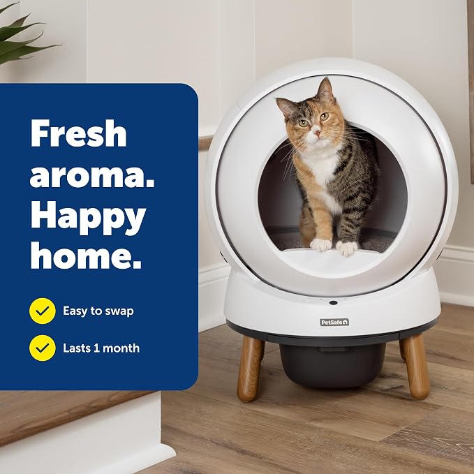 PetSafe ScoopFree SmartSpin and OpenSky Litter Box Deodorizers, 2 Pack | Up to 30 Days Odor Control, Natural Fresh-Scented Oils, Compatible with SmartSpin and OpenSky Cat Litter Boxes