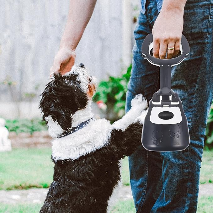 Outanaya Dog Poop Scooper Heavy Duty Litter Picker with Handle, Sturdy Plastic Pooper Scooper for Large Dogs, Household Outdoor Pet Waste Cleaning Tool