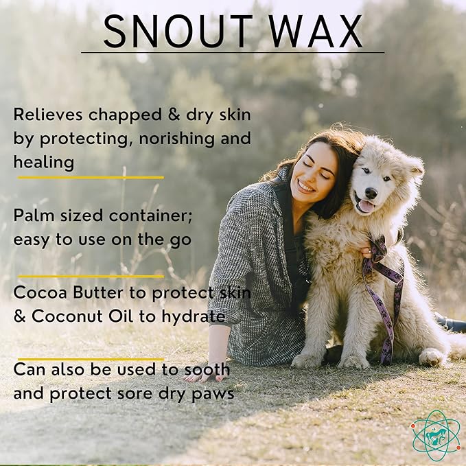 Paw Wax - 2 Oz Tin of Dog Paw Balm for Dry Paws - Paw Soother for Dogs - Paw Pad Moisturizer - Dog Paw Cream - Cat Paw Balm or Snout Soother for Dogs (Snout Soother)