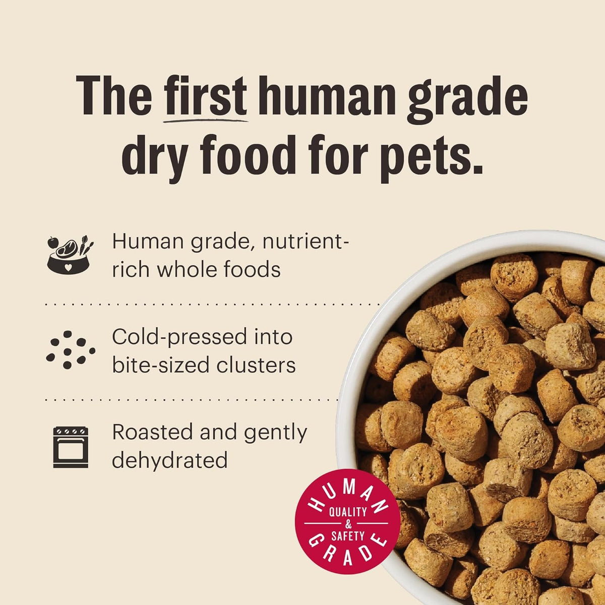 The Honest Kitchen Whole Food Clusters Small Breed Grain Free Chicken Dry Dog Food, 1 lb Trial Pouch