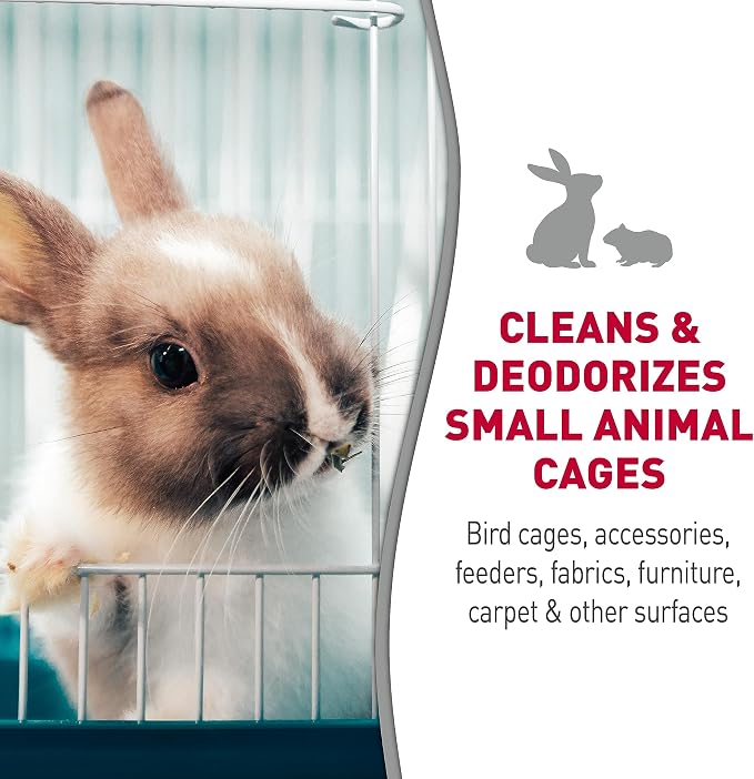 Nature’s Miracle Small Animal Cage and Surface Cleaner, Bio-Enzymatic Cleaning Formula, Destroy Tough Stains and Odors, 24 Ounces