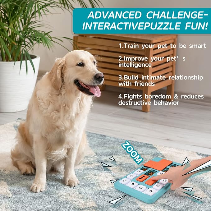 FOXMM Dog Puzzle Toys - Interactive IQ Training & Mental Stimulating Toys for Large, Medium & Small Dogs