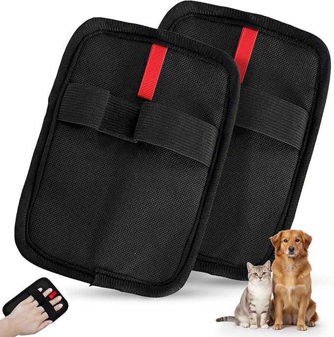 Gelles PREMIUM Electrostatic pet Hair Removal Glove, Reusable The Magic Brush pet Hair Remover, pet Glove Set for Furniture, Clothing, Car Seats, Reusable 2-in-1 Design, 1 Pack