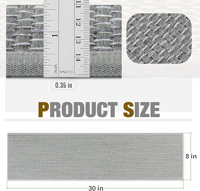 Stair Treads Non Slip for Wooden Steps Indoor 4 Pack 8" X 30" Carpet Stairs Runner for Wood Stairs, Stair Tread Rugs with Reusable Adhesive for Dogs Kids Elders, Machine Washable, Light Grey