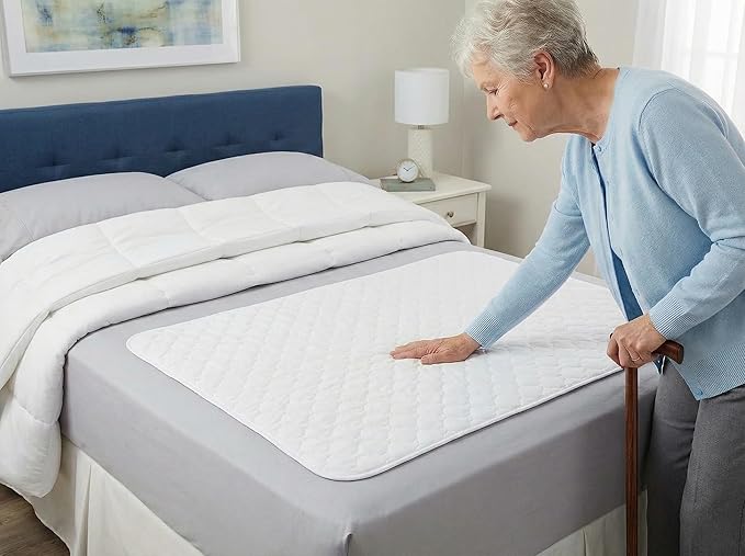 RMS Ultra Soft 4-Layer Washable and Reusable Incontinence Bed Pad - Waterproof Bed Pads, 34"X54"