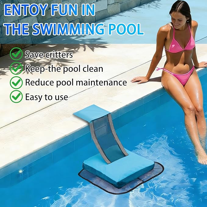Pool Animal Escape Ramp,Pool Frog Saver,Animal Saver for Swimming Pool Critter, Rescue for Toads, Flog,Lizards, Ducks, Snakes, Mice,Blue
