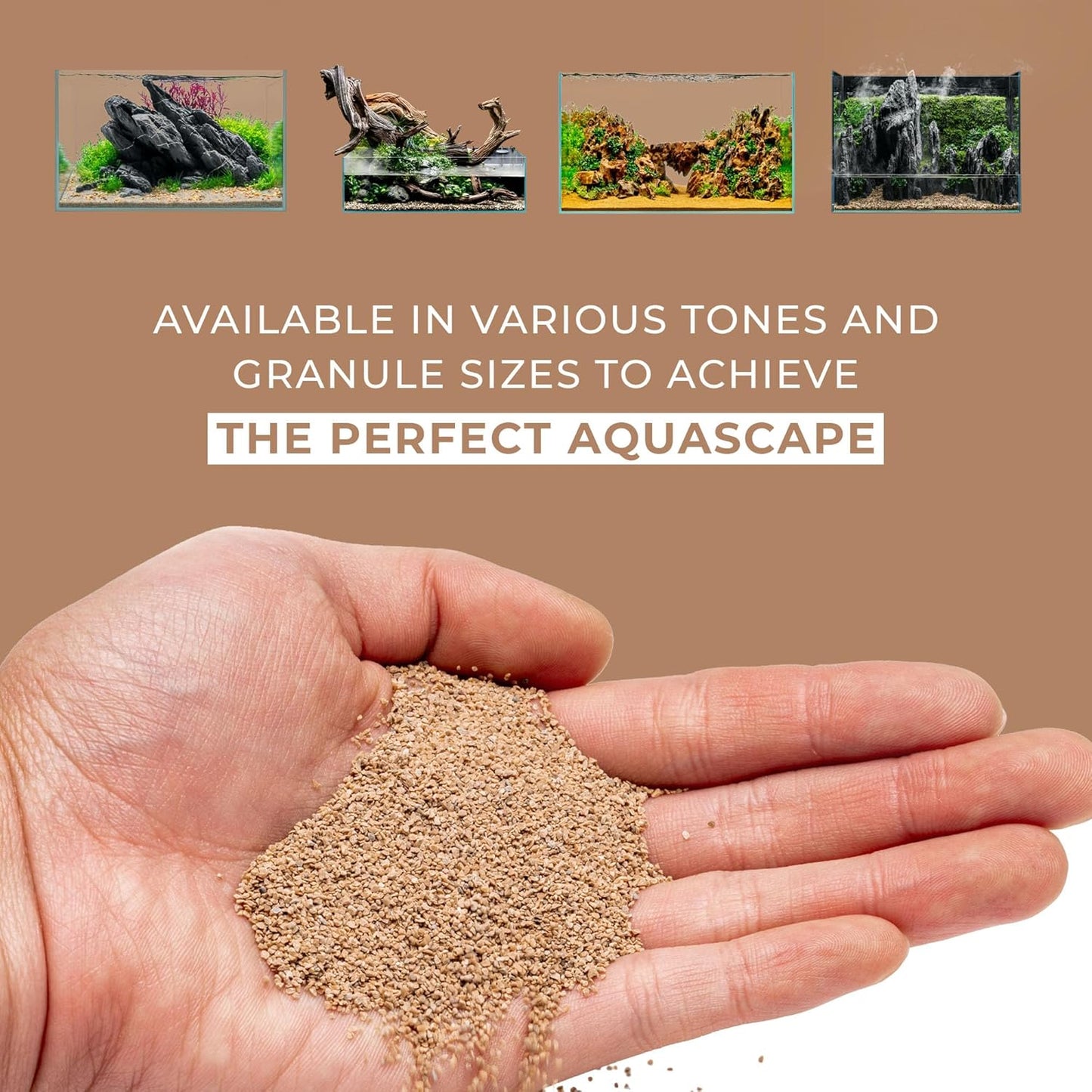 Ultum Nature Systems Controsand Mojave Aquarium Sand (3L) - Freshwater Tank Substrate for Live Shrimp & Planted Aquariums