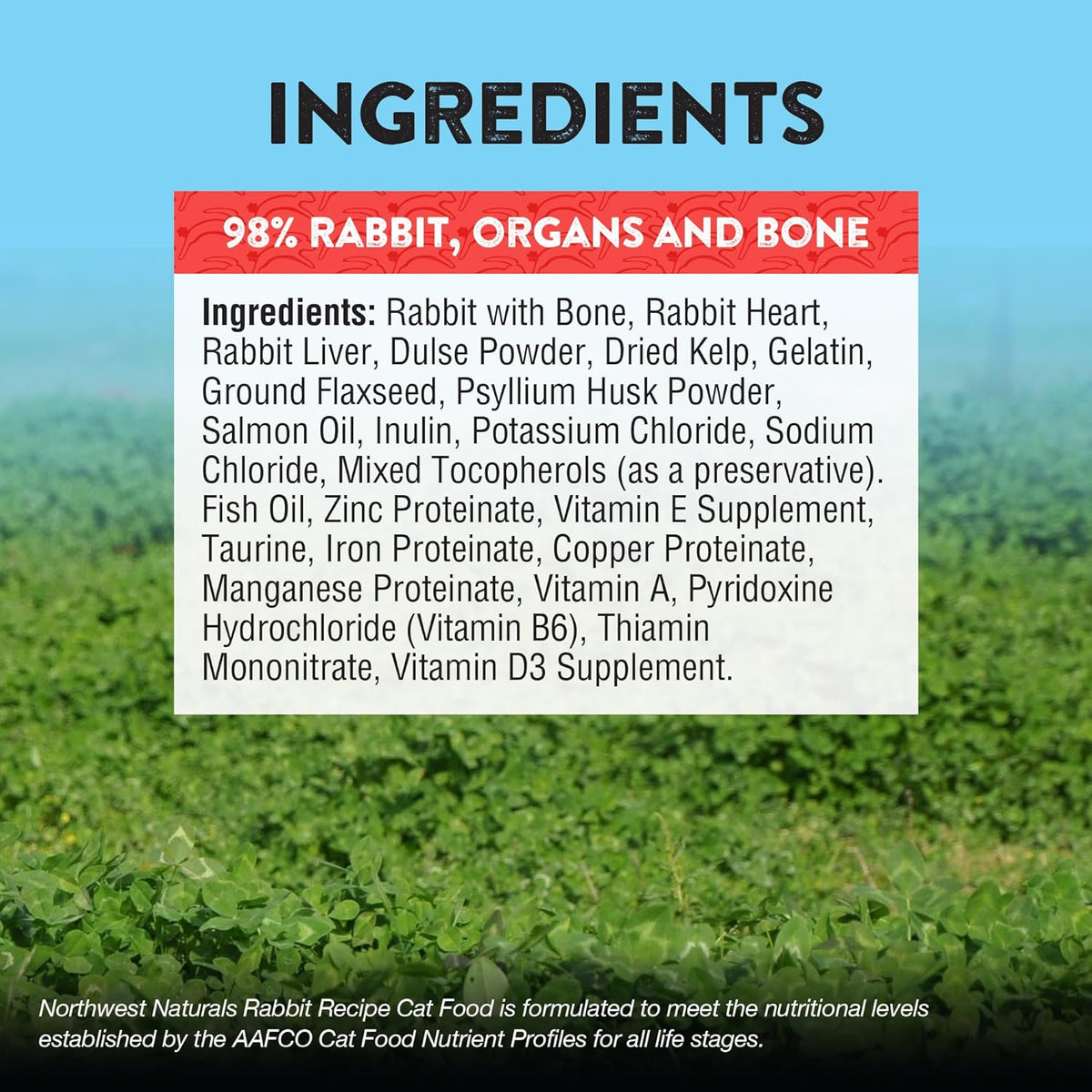 Northwest Naturals Freeze-Dried Rabbit Cat & Kitten Food – Bite-Sized Nibbles – Healthy, Limited, Human-Grade Ingredients, All-Natural, High-Protein Raw Diet – Complete & Balanced, Grain-Free – 11 oz