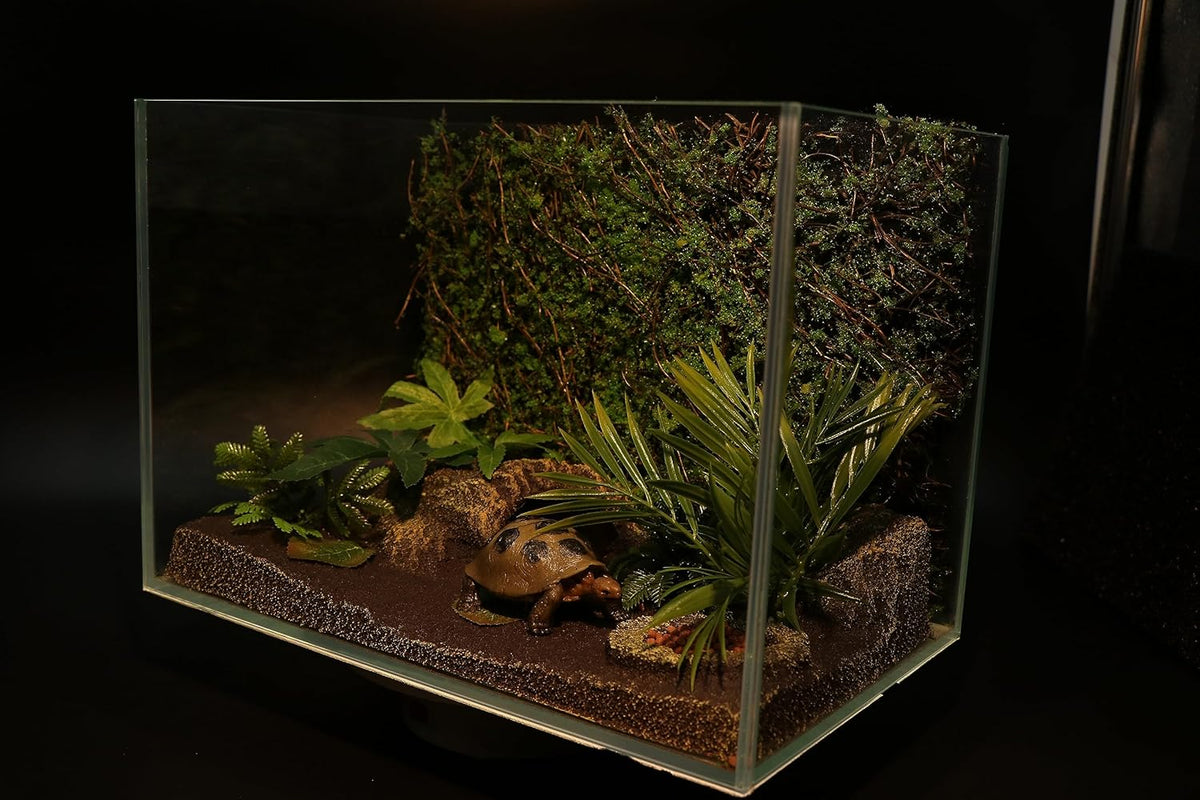 AQUA KT Terrarium Moss Background Backdrop Wall Artificial Reptile Amphibian Cage Decoration for Lizard Bearded Dragon Snake Frog Chameleon Climbing, Pack of 2
