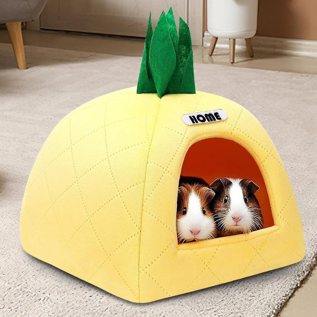 UPINS Guinea Pig Hideout,Guinea Pig Bed Washable Small Animal House Cage Accessories for Chinchillas Hamsters Hedgehogs Ferrets Bearded Dragons and Rats