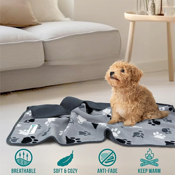 PetAmi Waterproof Pet Blanket Dog Bed Couch Cover for Furniture, Reversible Washable Soft Fleece