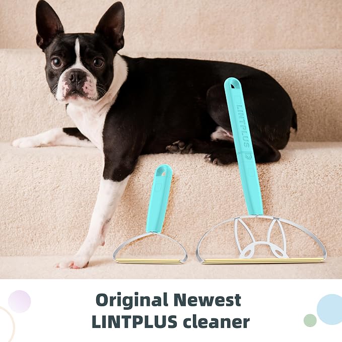Flex MAX & Pro Pet Hair Remover Kit By LINTPLUS - Dog & Cat Hair Removal Tool for Furniture, Carpets, Rugs & Couches - Easy to Use, Reusable Carpet Scraper for Pet Hair