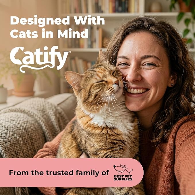 Best Pet Supplies Catify Cat Scratcher, Fun Interactive Scratchers, Posts, Poles, Claw Safe, Furniture Saver Indoor Play Support Natural Cat Behaviors Heavy Duty - Round(5 Pack)