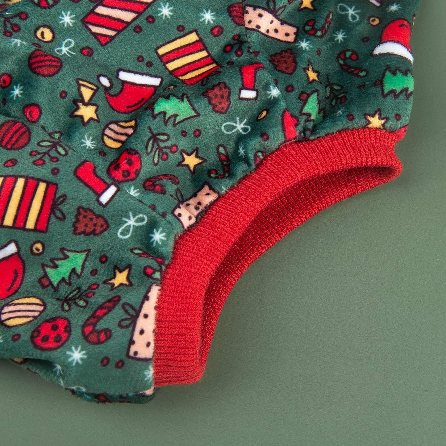 CuteBone Dog Christmas Pajamas Puppy Onesies Small Dogs Soft Pjs Coat Cat Apparel Comfy Pet Clothes Outfit Doggie Bodysuit P111XL