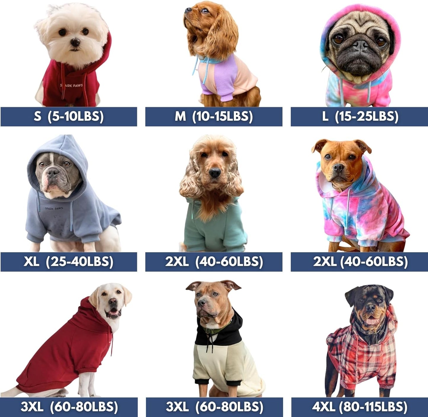 Spark Paws Dog Hoodie – Premium Dog Sweater for Small, Medium, and Large Dogs | Warm Outfits for French Bulldogs, Pitbull, Puppy, Winter Jacket Alternative - Dusty Pink - XL