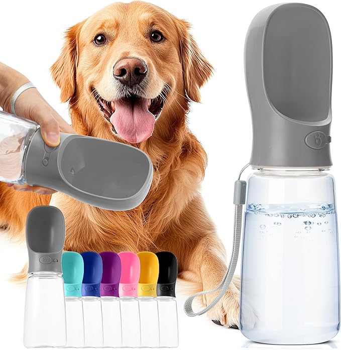 Mr. Pen- Portable Dog Water Bottle, 19 oz, Large | Leak Proof Puppy Water Dispenser with Drinking Feeder for Pets, Outdoor Walking, Hiking, Travel, Not Dishwasher Safe