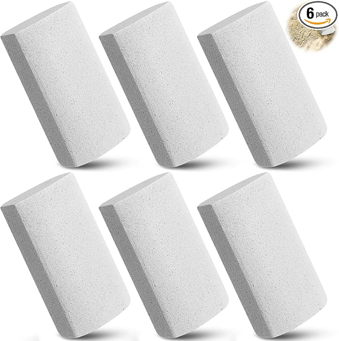 6 Pcs Abbyike Pet Hair Remover Rock Pumice Stone for Dog Cat Hair Pet Removal Cleaning Fur Removal Block Tool Scraper for Car, Carpet, Couch, Beding, Fufmiture Cleaning (3.74 x 1.97 x 1.38 Inch,Gray)