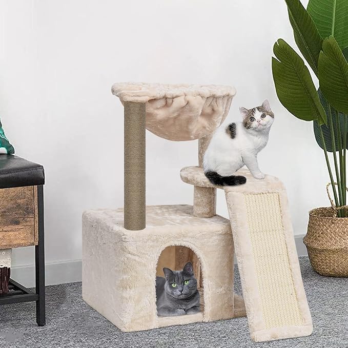 Cat Scratching Post Replacement Pole, 2 PCS 15.7in Cat Tree Replacement Post, Natural Sisal Cat Tree Replacement Parts with M8 Screws (40cm/15.71inBrown, M8*2poles)