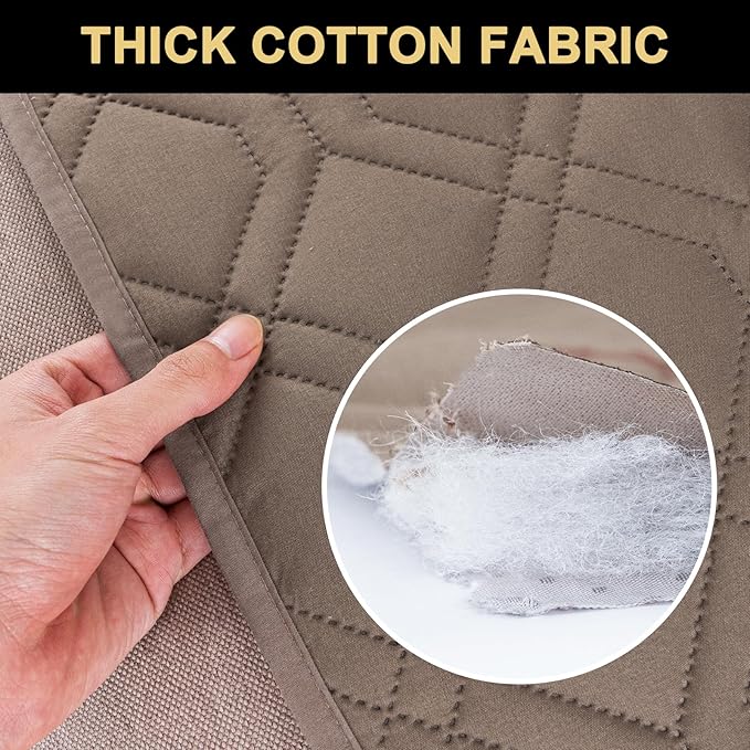 PrinceDeco Waterproof Dog Blanket Replacement Dog Bed Cover with Anti-Slip Back Washable Large Pet Blanket for Furniture Bed Couch Sofa(32x82 Inch,Taupe)