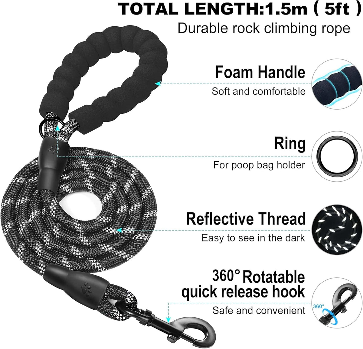haapaw Dog Harness with Leash Set, No Pull Adjustable Reflective Step-in Puppy Harness with Thickened Padded Vest for Extra-Small/Small Medium Dogs